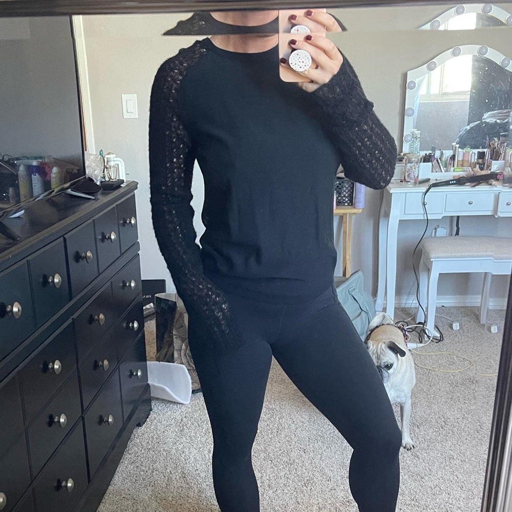 Black backless sweater